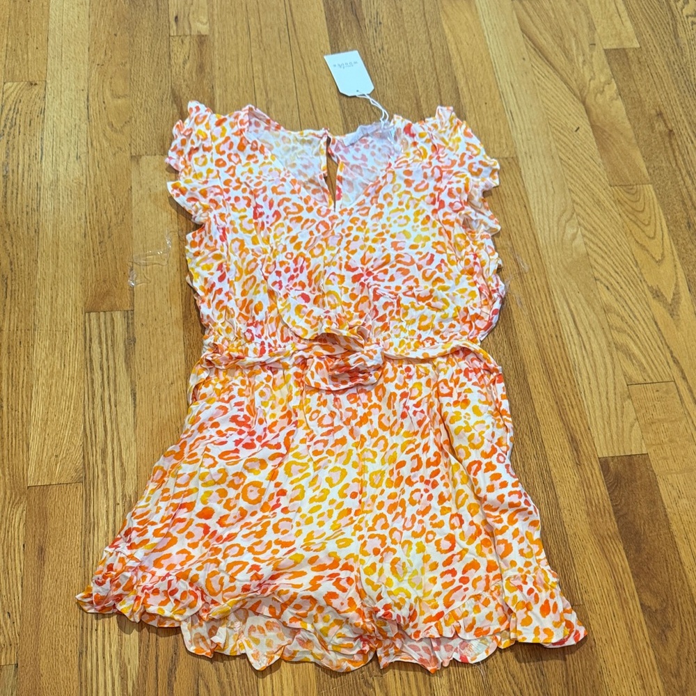 NET Emily Wonder Orange and White Romper Women’s Medium